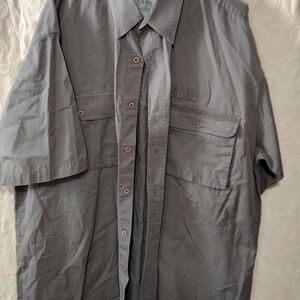 Gray Short Sleeve Button-Up Shirt BUGLE BOY